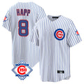 Chicago Cubs #8 Ian Happ Player White HeidiMiller 150th Anniversary Home Game Stitched Jerseys