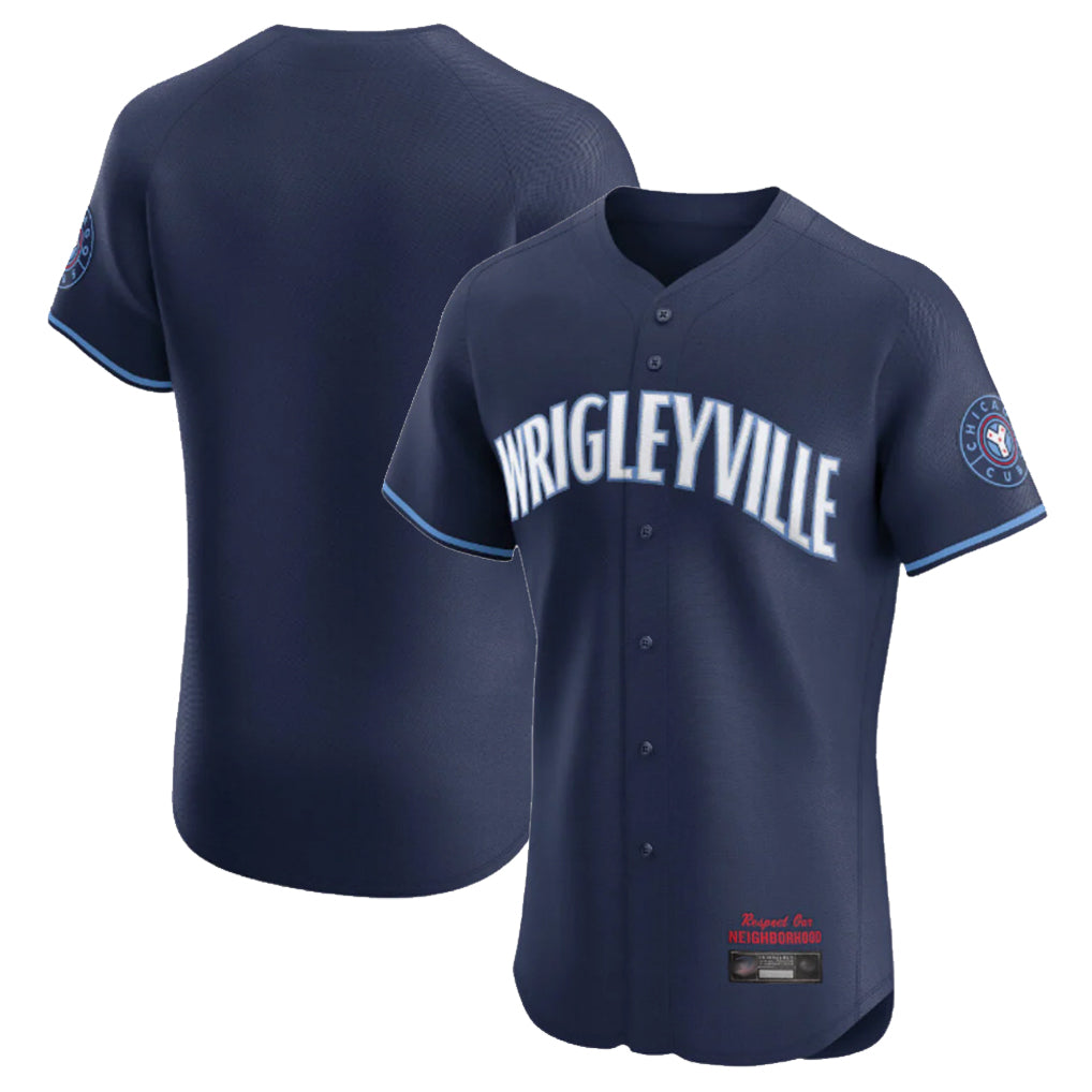Chicago Cubs Navy HeidiMiller City Connect Limited Elite Home Game Blank Player Stitched Jerseys