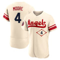 Los Angeles Angels #4 Christian Moore Player Cream HeidiMiller City Connect Limited ELite Home Stitched Jerseys