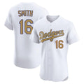 Los Angeles Dodgers #16 Will Smith Player Gold White Gold HeidiMiller Limited Elite Home Stitched Jerseys