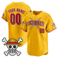 Custom Cincinnati Reds x One Piece Gold HeidiMiller Vapor Premier Limited Jersey - Stitched