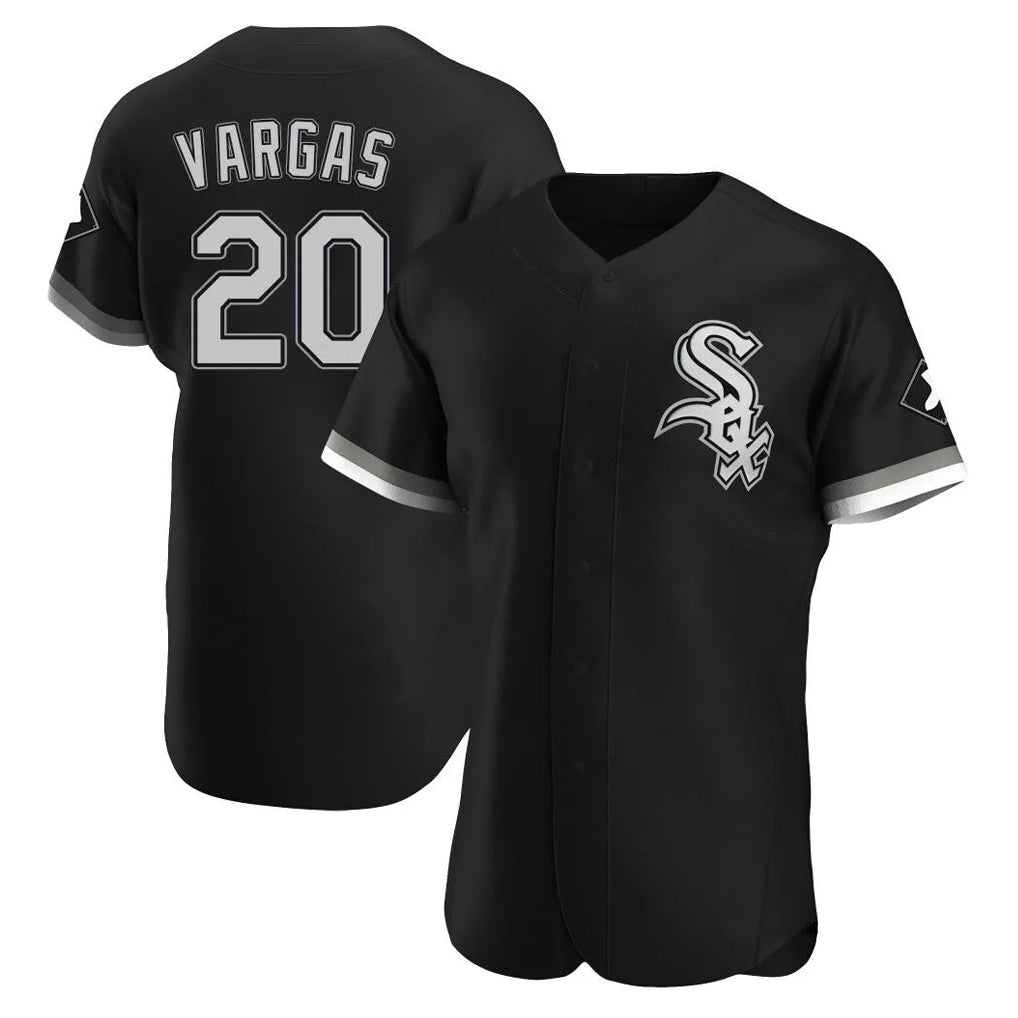 Chicago White Sox #20 Miguel Vargas Player Black HeidiMiller Limited Elite Home Stitched Jerseys