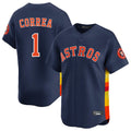 Houston Astros #1 Carlos Correa Player Navy HeidiMiller Home Limited Stitched Jerseys
