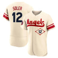 Los Angeles Angels #12 Jorge Soler Player Cream HeidiMiller City Connect Limited ELite Home Stitched Jerseys