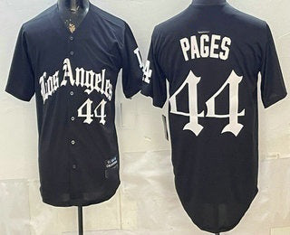Los Angeles Dodgers #44 Andy Pages Black HeidiMiller Gothic Edition Vapor Premier Limited Stitched Jersey