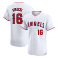 Los Angeles Angels #16 Yusei Kikuchi Player White HeidiMiller Limited Elite Stitched Home Jerseys