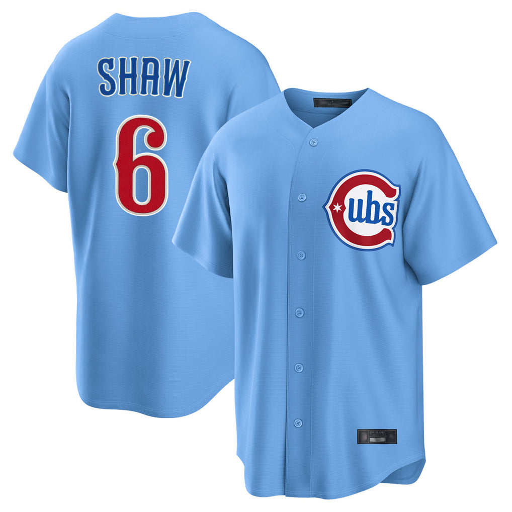 Chicago Cubs #6 Matt Shaw Player Light Blue HeidiMiller Home Game Stitched Jerseys