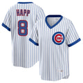 Chicago Cubs #8 Ian Happ Player White HeidiMiller T-shirt Cooperstown Collection Limited Stitched Jerseys
