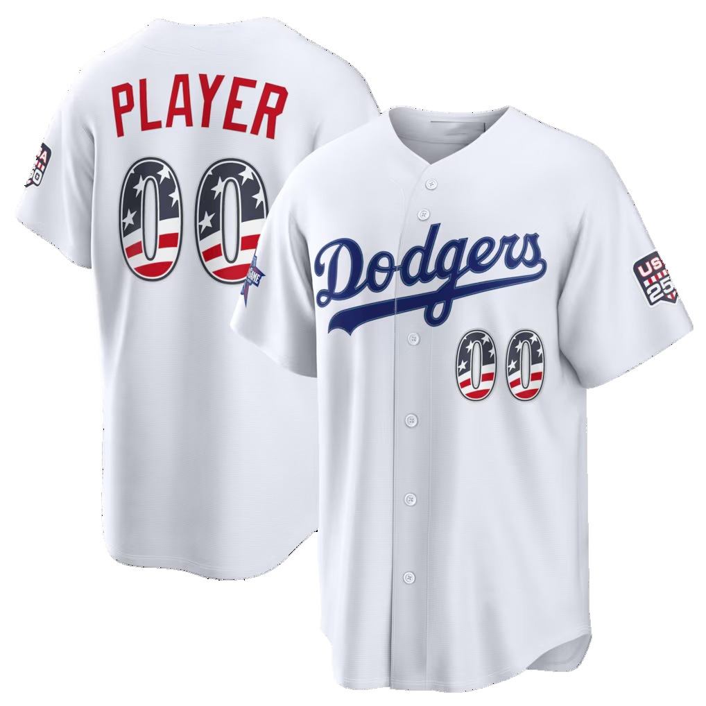 Custom Los Angeles Dodgers 2026 All-Star Edition Stars & Stripes White HeidiMiller Stadium Pick-A-Player Jersey