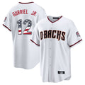 Arizona Diamondbacks #12 Lourdes Gurriel Jr Player White HeidiMiller USA 250 Fourth of July Home Game Stitched Jerseys
