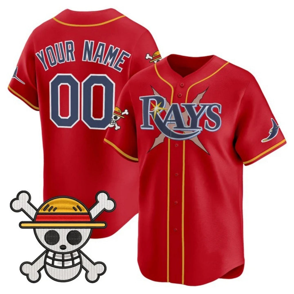 Custom Tampa Bay Rays x One Piece Red HeidiMiller Vapor Premier Limited Jersey - Stitched