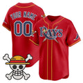 Custom Tampa Bay Rays x One Piece Red HeidiMiller Vapor Premier Limited Jersey - Stitched