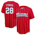 Miami Marlins #28 Kyle Stowers Player Red HeidiMiller City Connect Home Game Stitched Jerseys