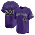 Colorado Rockies #23 Kris Bryant Player Purple HeidiMiller Limited Home Stitched Jerseys