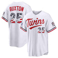 Minnesota Twins #25 Byron Buxton 2026 All-Star Edition Stars & Stripes White HeidiMiller Stadium Jersey