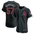 Arizona Diamondbacks #57 Eduardo Rodriguez Player Black HeidiMiller Limited Elite Home Game Stitched Jerseys