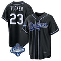 Los Angeles Dodgers #23 Kyle Tucker Player Black HeidiMiller World Series Meet Carbon Limited Home Stitched Jerseys