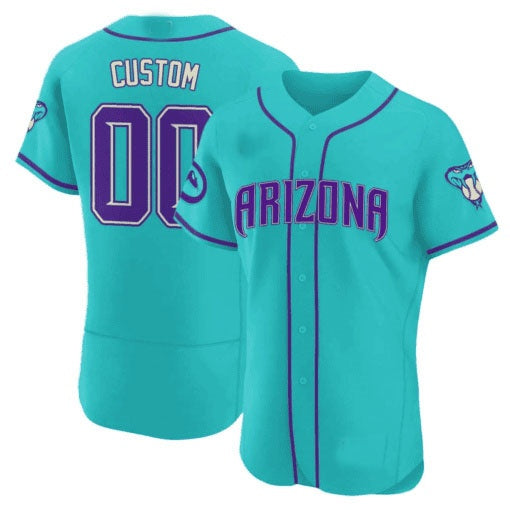Custom Arizona Diamondbacks 2024 Teal Purple Jersey ¨C Teal HeidiMiller