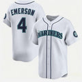 Seattle Mariners #4 Colt Emerson White HeidiMiller Cool Base Stitched Jersey