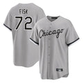 Chicago White Sox #72 Carlton Fisk Player Gray HeidiMiller Home Game Stitched Jerseys