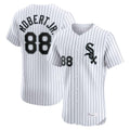 Chicago White Sox #88 Luis Robert Jr Player White HeidiMiller Stripe Limited Elite Home Stitched Jerseys