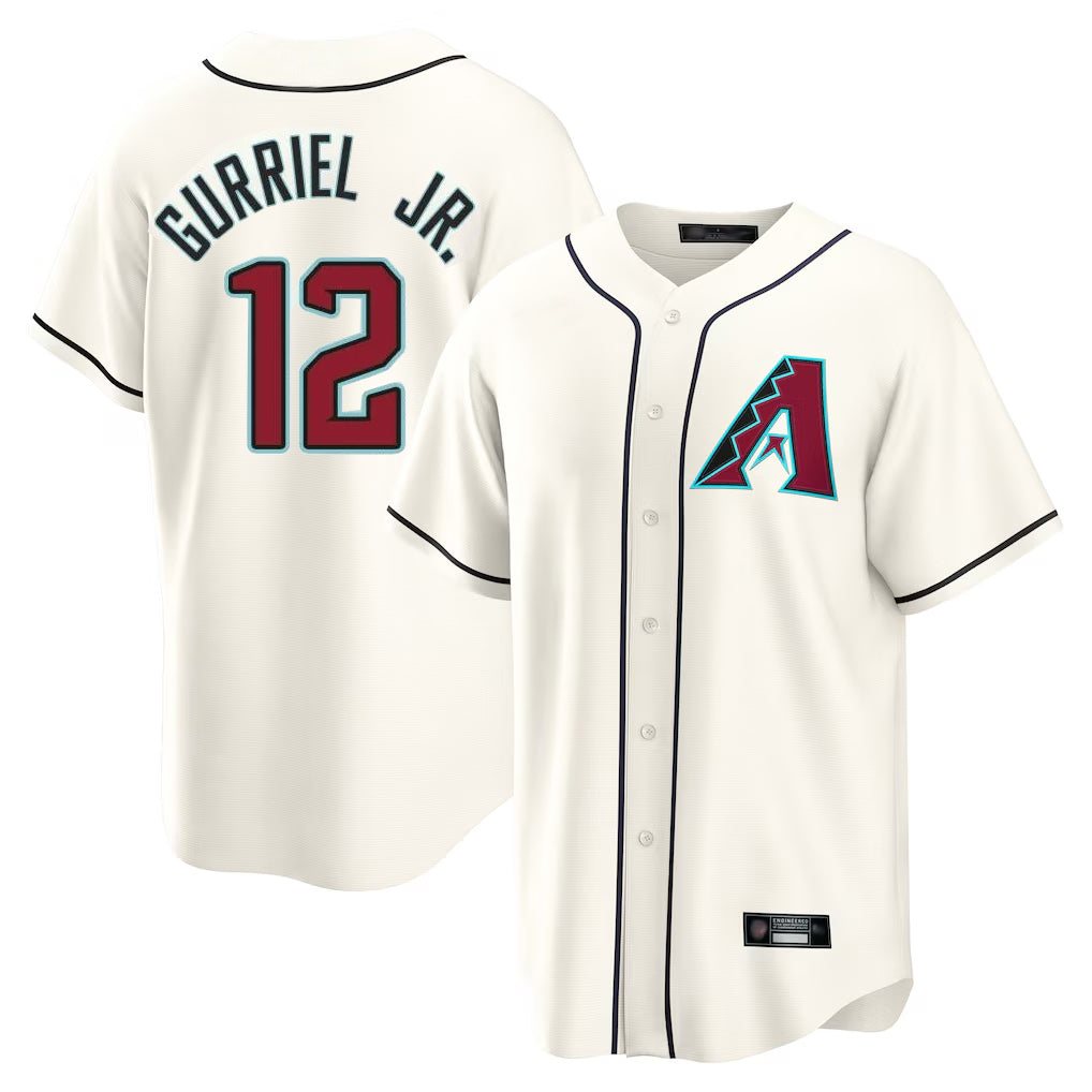 Arizona Diamondbacks #12 Lourdes Gurriel Jr Player Cream HeidiMiller Home Game Stitched Jerseys