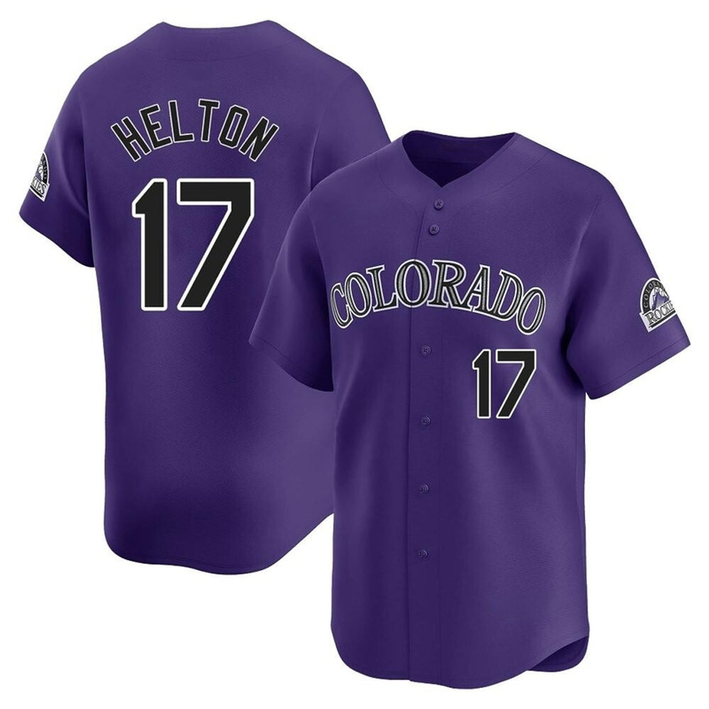 Colorado Rockies #17 Todd Helton Player Purple HeidiMiller Limited Home Stitched Jerseys