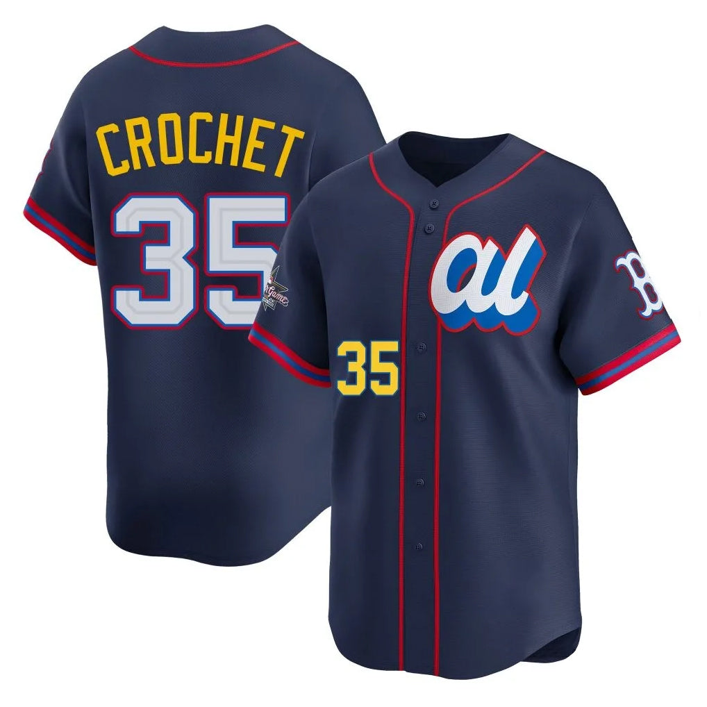 Boston Red Sox #35 Garrett Crochet Player Navy HeidiMiller American League All-Star Edition Game Stitched Jerseys