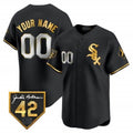 Custom Chicago White Sox 2024 Jackie Robinson Patch Vapor Premier Limited Jersey ¨C All Stitched-Black HeidiMiller