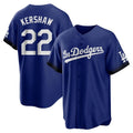 Los Angeles Dodgers #22 Clayton Kershaw Player Royal HeidiMiller City Connect Home Game Stitched Jerseys