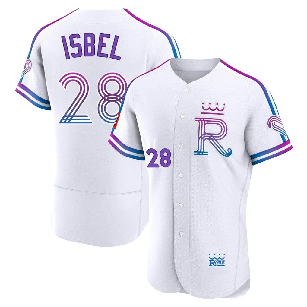 Kansas City Royals #28 Kyle Isbel Player White HeidiMiller 2026 City Connect Limited Elite Home Stitched Jerseys