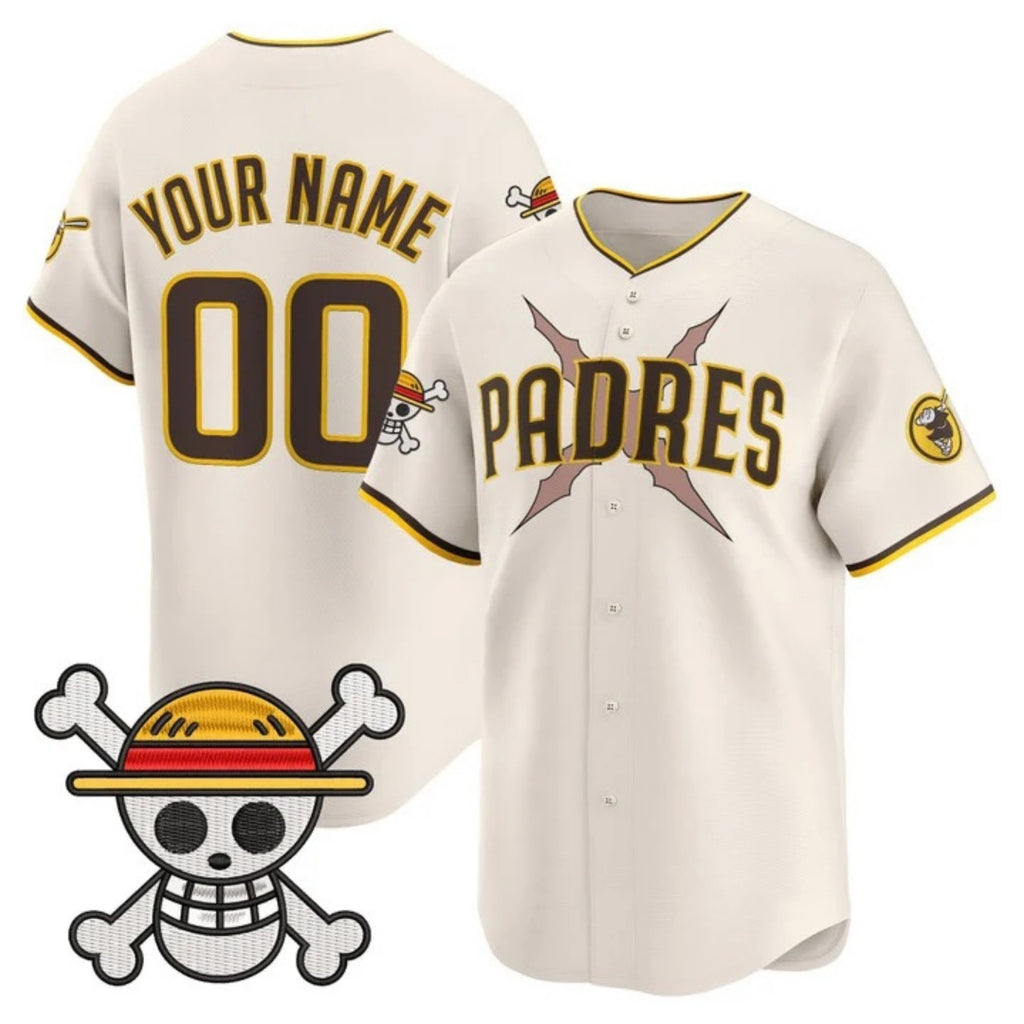 Custom San Diego Padres x One Piece Cream HeidiMiller Vapor Premier Limited Jersey - Stitched