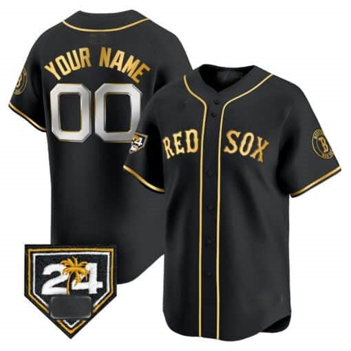 Custom Boston Red Sox 2024 Spring Training Patch Vapor Premier Limited Jersey ¨C All Stitched-Black HeidiMiller