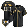 Custom Boston Red Sox 2024 Spring Training Patch Vapor Premier Limited Jersey ¨C All Stitched-Black HeidiMiller