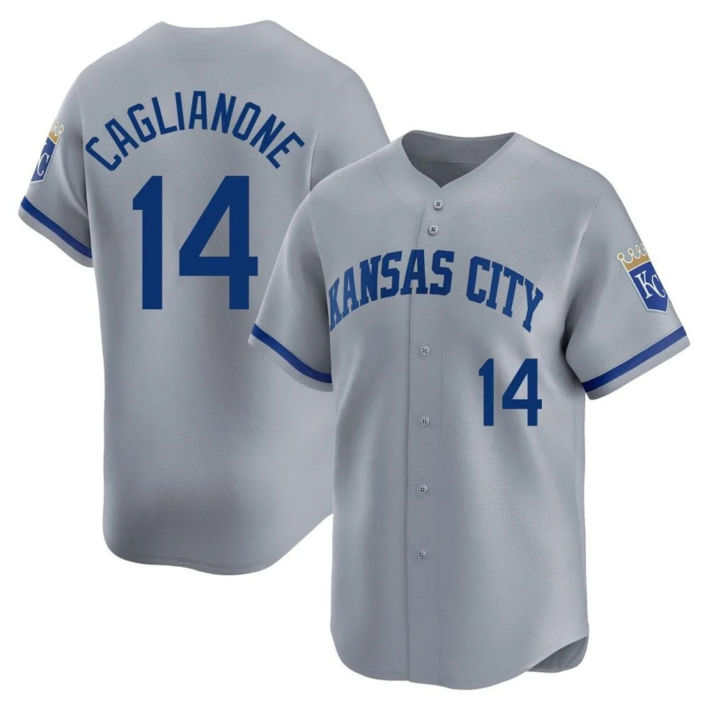 Kansas City Royals #14 Jac Caglianone Player Gray HeidiMiller Limited Home Stitched Jerseys
