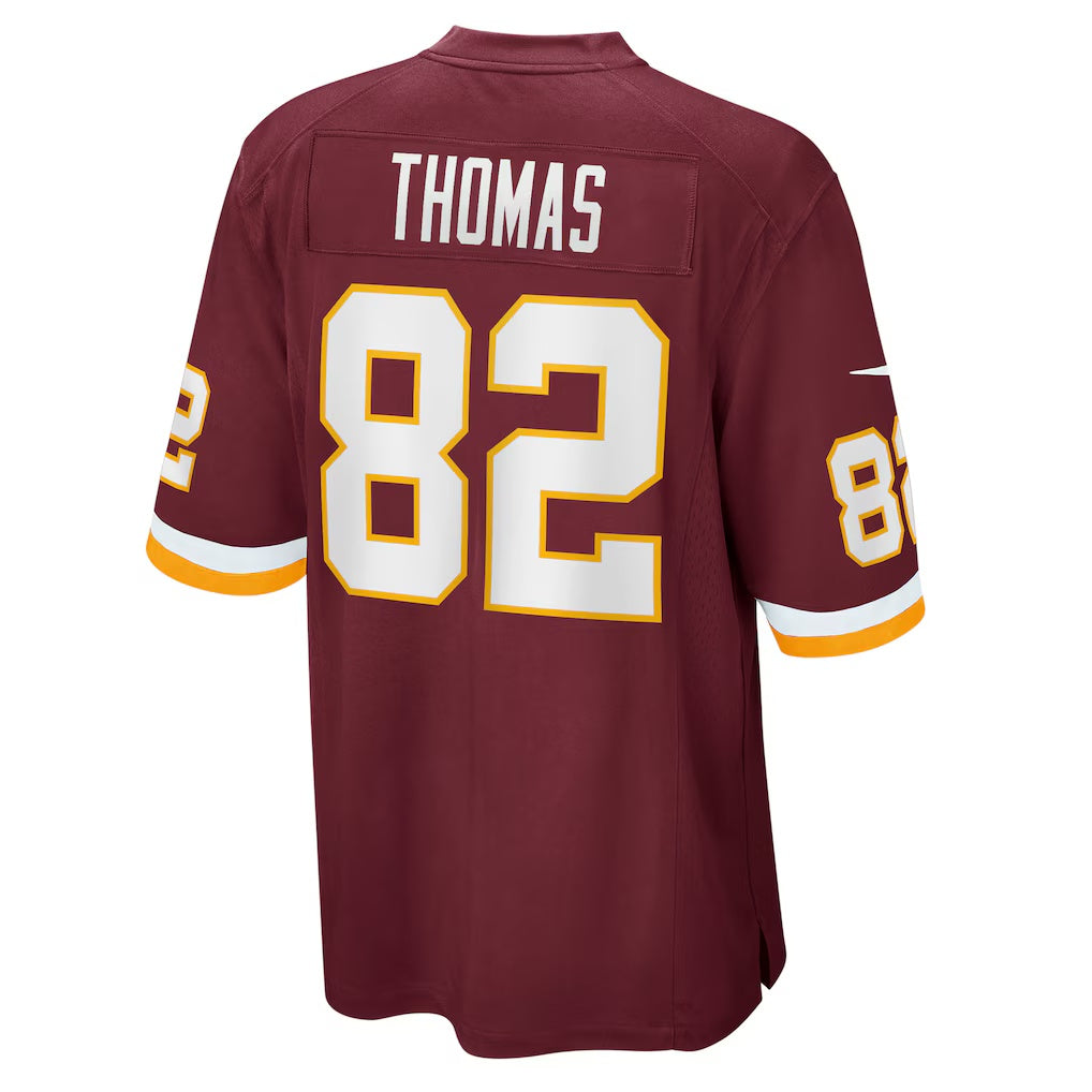 W.Football Team #82 Logan Thomas Game Player Jersey - Burgundy HeidiMiller