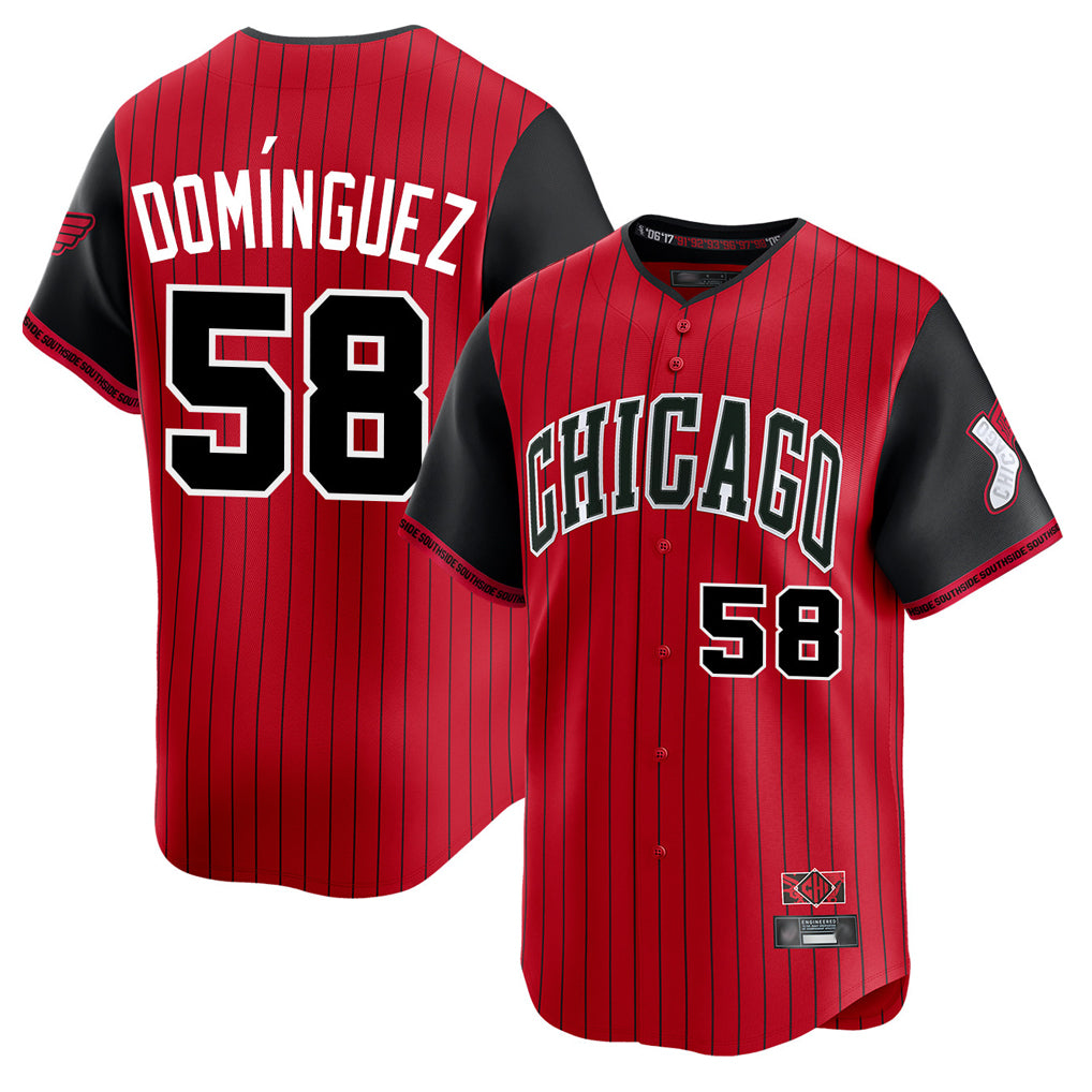 Chicago White Sox #58 Seranthony Dominguez Player Red HeidiMiller City Connect Limited Home Stitched Jerseys