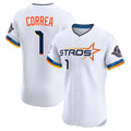 Houston Astros #1 Carlos Correa Player White HeidiMiller City Connect Limited Elite Home Stitched Jerseys