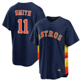 Houston Astros #11 Cam Smith Player Navy HeidiMiller Home Game Stitched Jerseys