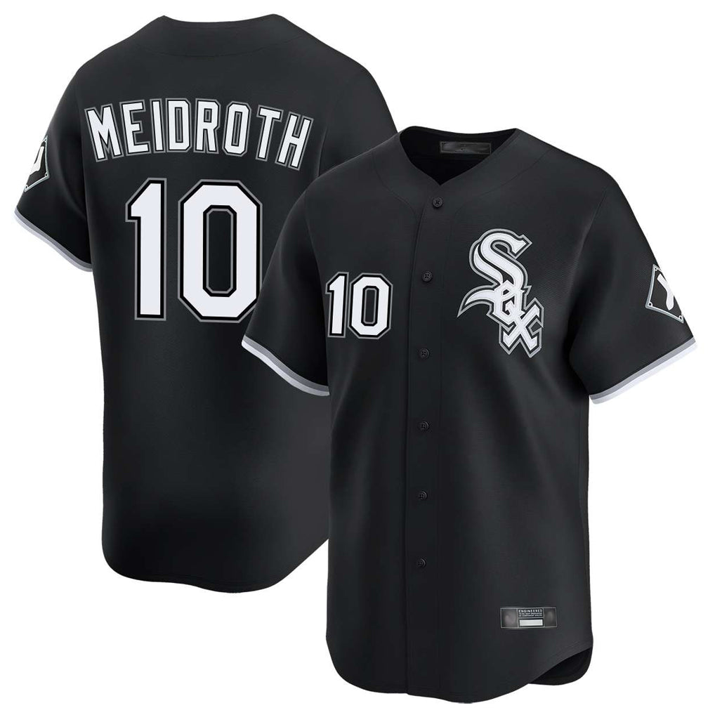 Chicago White Sox #10 Chase Meidroth Player Black HeidiMiller Limited Home Stitched Jerseys