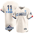 Los Angeles Dodgers #11 Roki Sasaki Player Cream HeidiMiller World Series City Connect Limited Home Stitched Jerseys