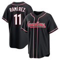 Cleveland Guardians #11 Jose Ramirez Player Black HeidiMiller Fashion Out Home Game Stitched Jerseys
