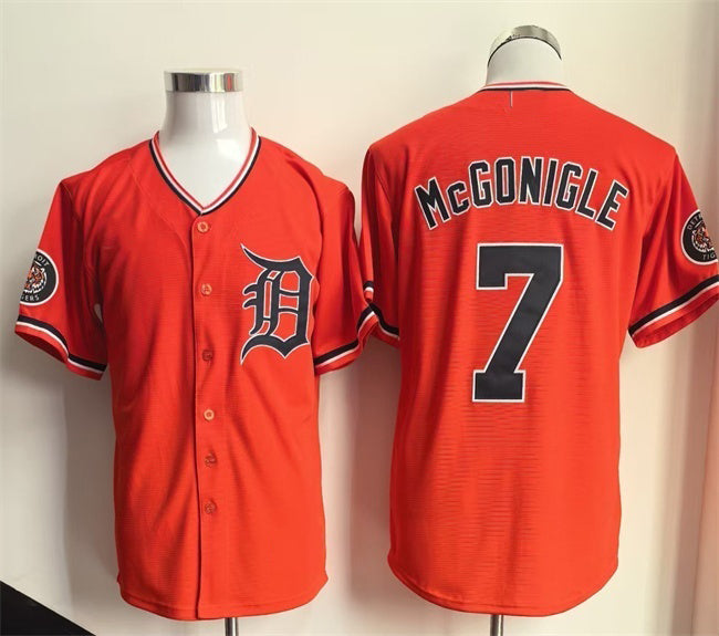 Detroit Tigers #7 Kevin McGonigle Orange HeidiMiller Cool Base Stitched Jersey