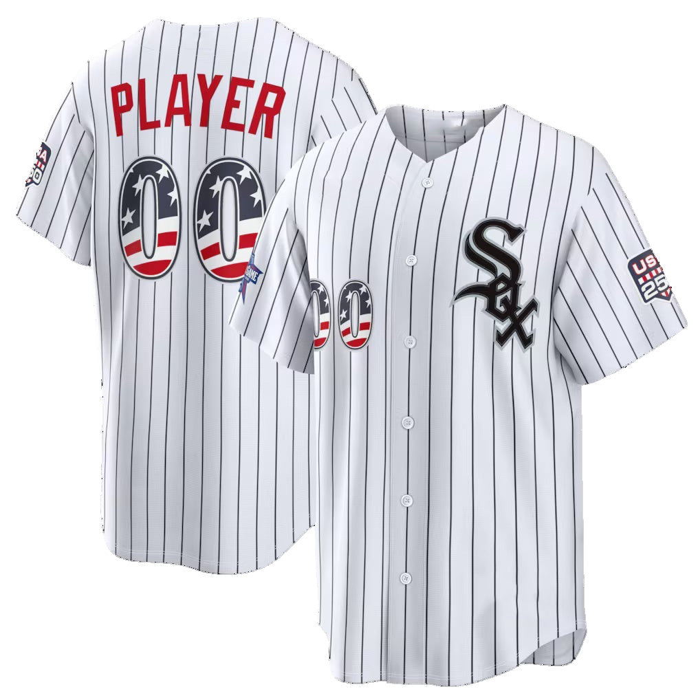 Custom Chicago White Sox 2026 All-Star Edition Stars & Stripes White HeidiMiller Stadium Pick-A-Player Jersey