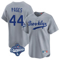Los Angeles Dodgers #44 Andy Pages Player Gray HeidiMiller World Series Meet Game Limited Home Stitched Jerseys