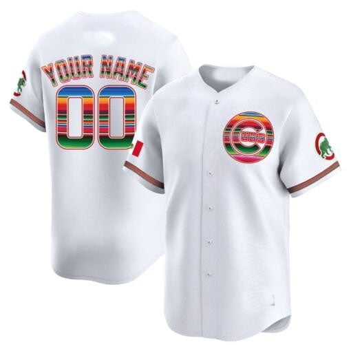 Custom Chicago Cubs Mexico Vapor Premier Limited Jersey ¨C All Stitched-White HeidiMiller