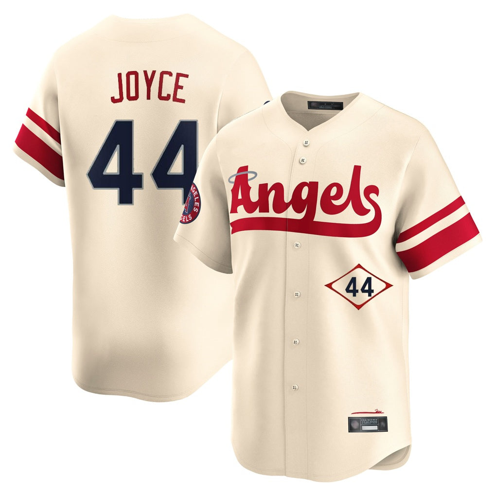 Los Angeles Angels #44 Ben Joyce Player Cream HeidiMiller City Connect Limited Home Stitched Jerseys