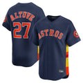 Houston Astros #27 Yainer Diaz Player Navy HeidiMiller Home Limited Stitched Jerseys