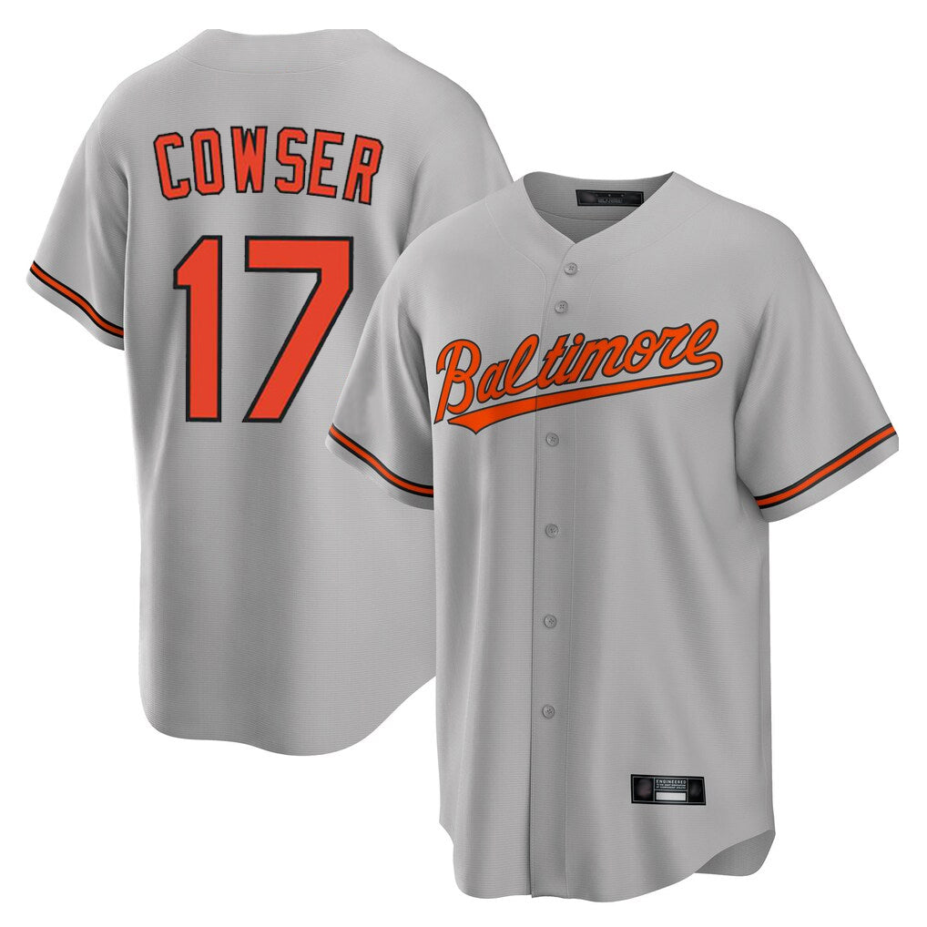Baltimore Orioles #17 Colton Cowser Player Gray HeidiMiller Home Game Stitched Jerseys