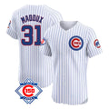 Chicago Cubs #31 Greg Maddux Player White HeidiMiller 150th Anniversary Limited Elite Home Game Stitched Jerseys
